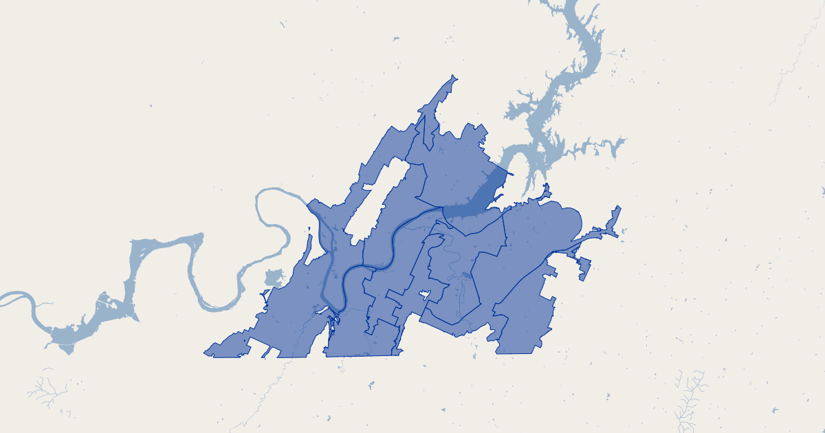 Hamilton County, Tennessee Council Districts GIS Map Data Hamilton