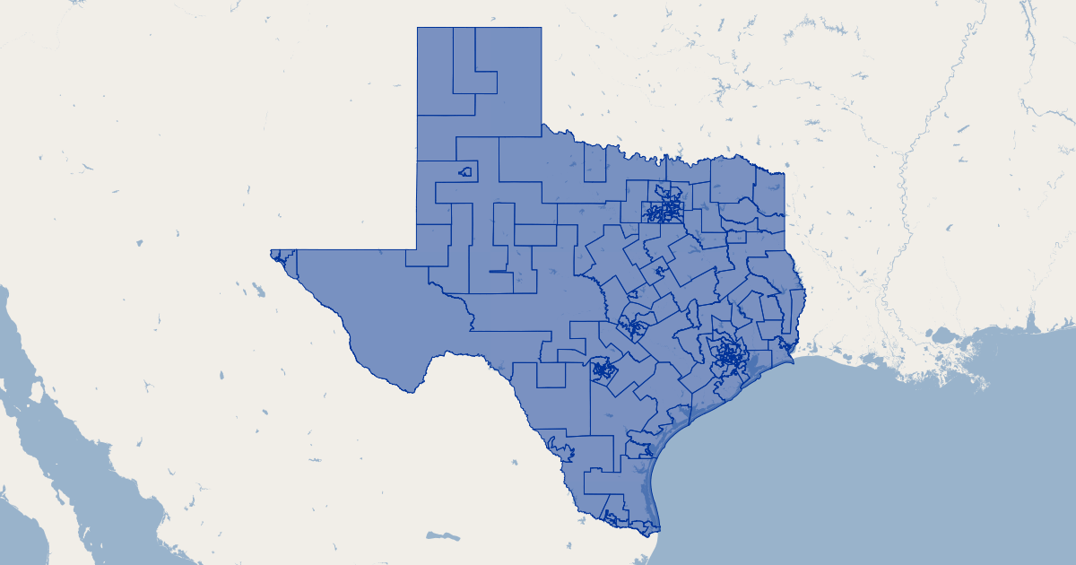 Houston, Texas House Districts - Texas | GIS Map Data | City of Houston ...