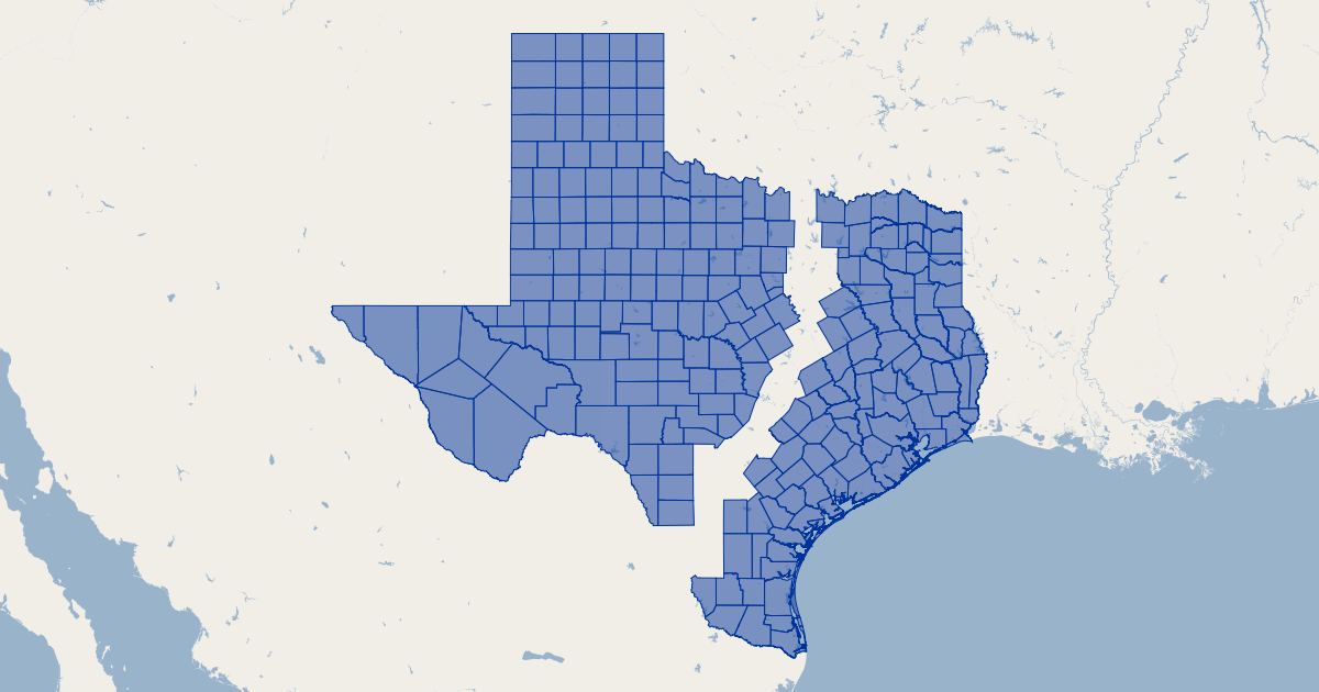 texas grid map