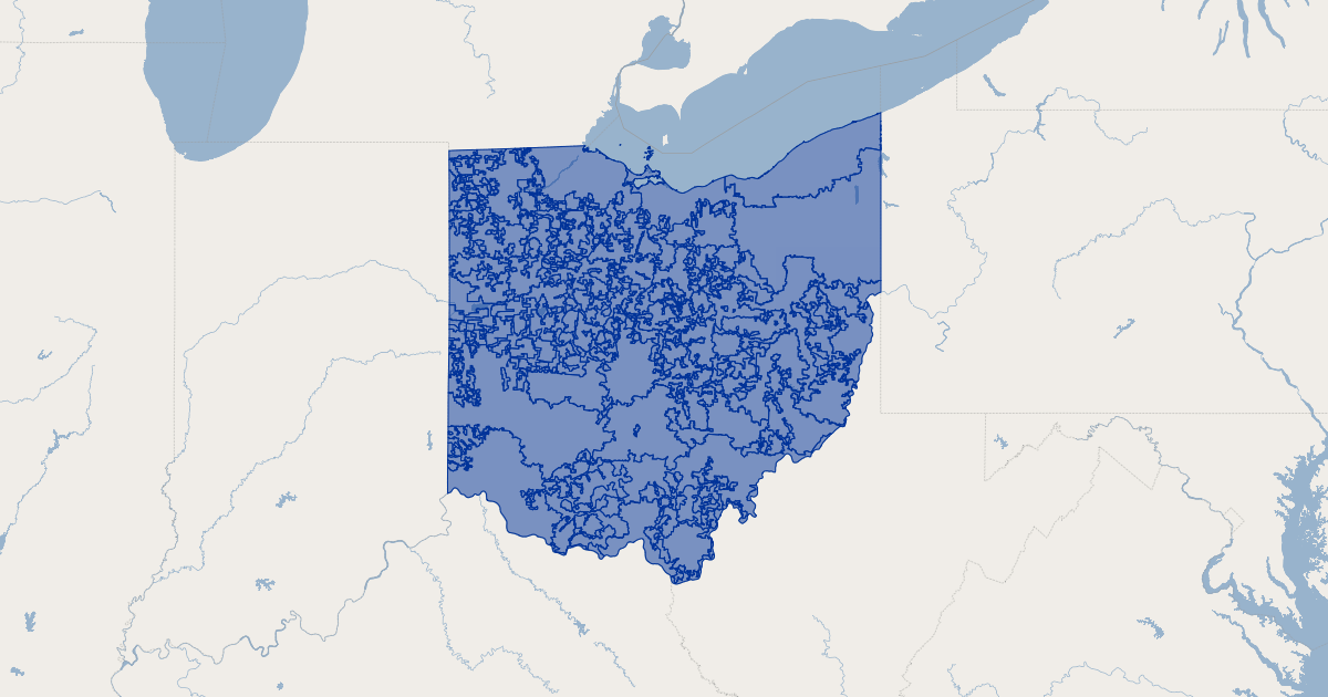 Ohio Electric Utility Service Area Boundaries (2007) - Ohio | GIS Map ...