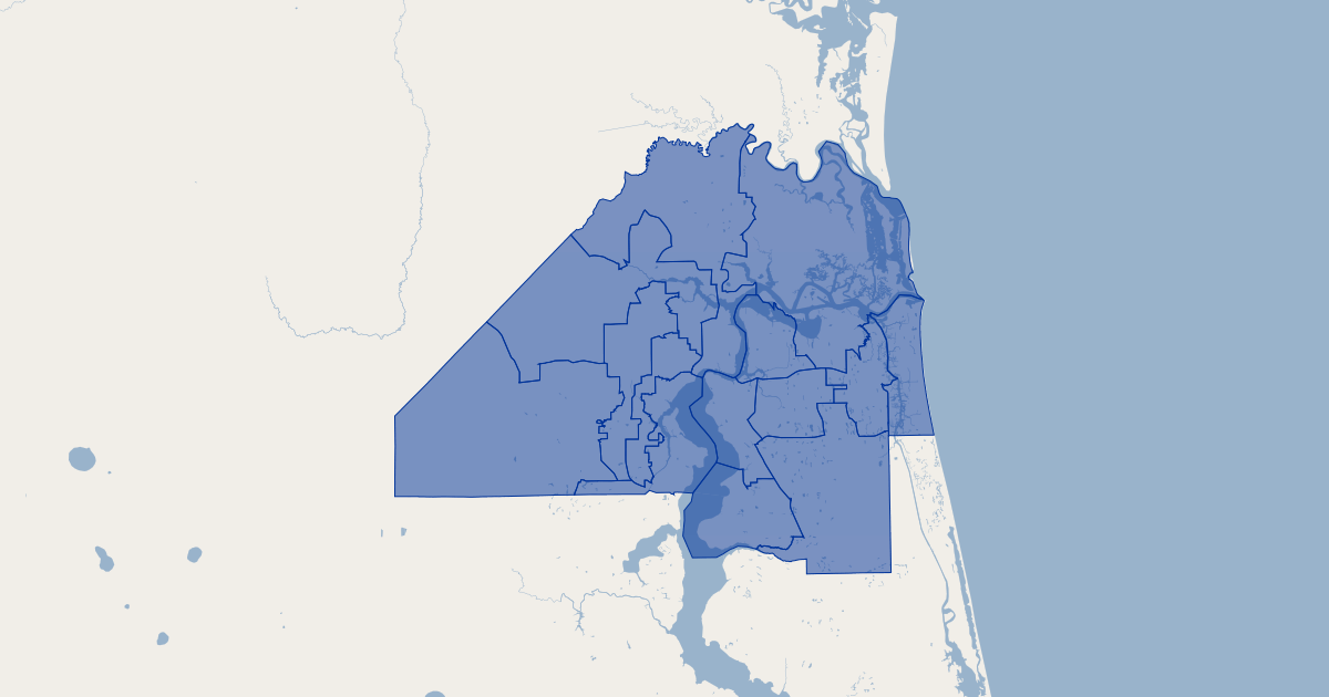 Jackonsville, FL Council Districts | GIS Map Data | City of ...