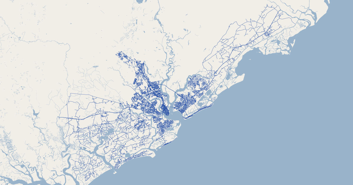 Charleston County South Carolina Streets GIS Map Data Charleston